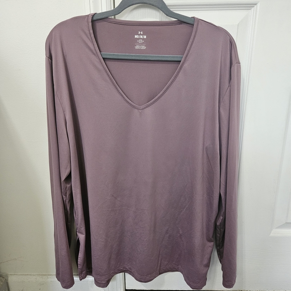 Under Armour Plum V-Neck Long Sleeve Top - Picture 1 of 2